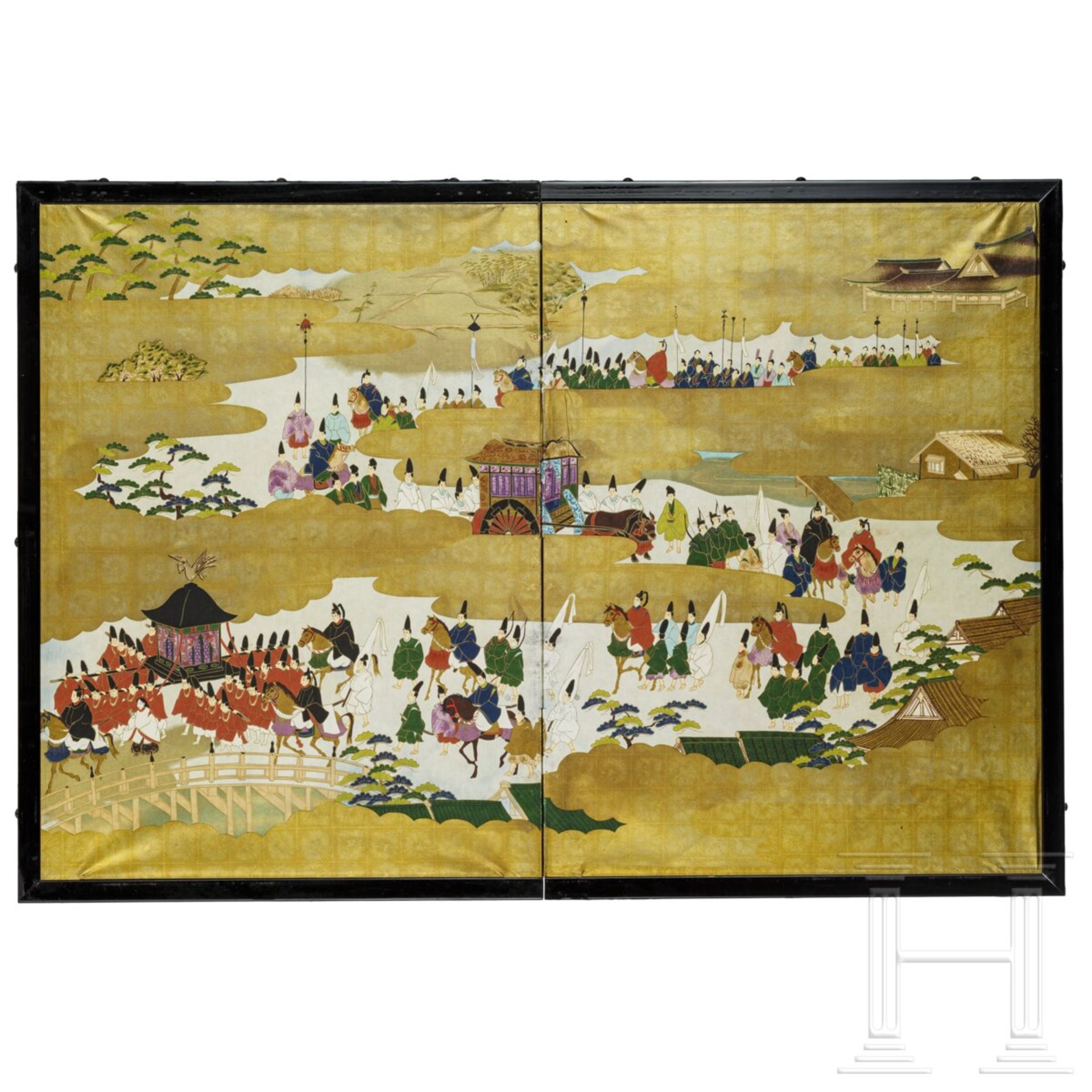 Biyobu (Stellschirm), Japan, Meiji-Periode