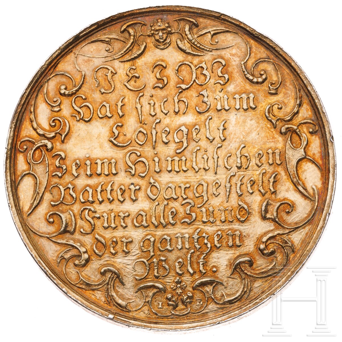 Johann Buchheim - barocke religiöse Silbermedaille, Schlesien, 17. Jhdt. - Image 2 of 2