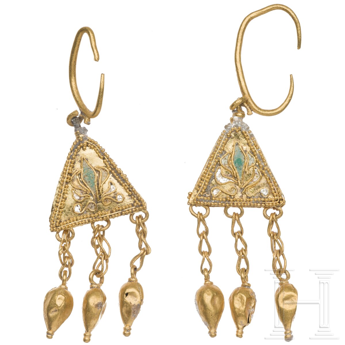 Goldenes Ohrringpaar, griechisch, Mitte 4. Jhdt. v. Chr. - Image 2 of 3