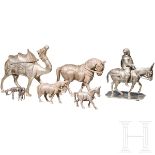 Konvolut Silberminiaturen, Tiere, Asien, frühres 20. Jhdt.