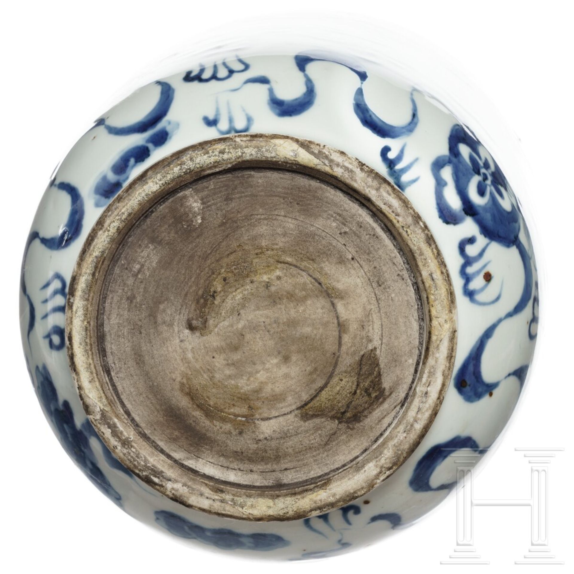 Große blau-weiß glasierte Vase, China, 20. Jdht.  - Bild 3 aus 4