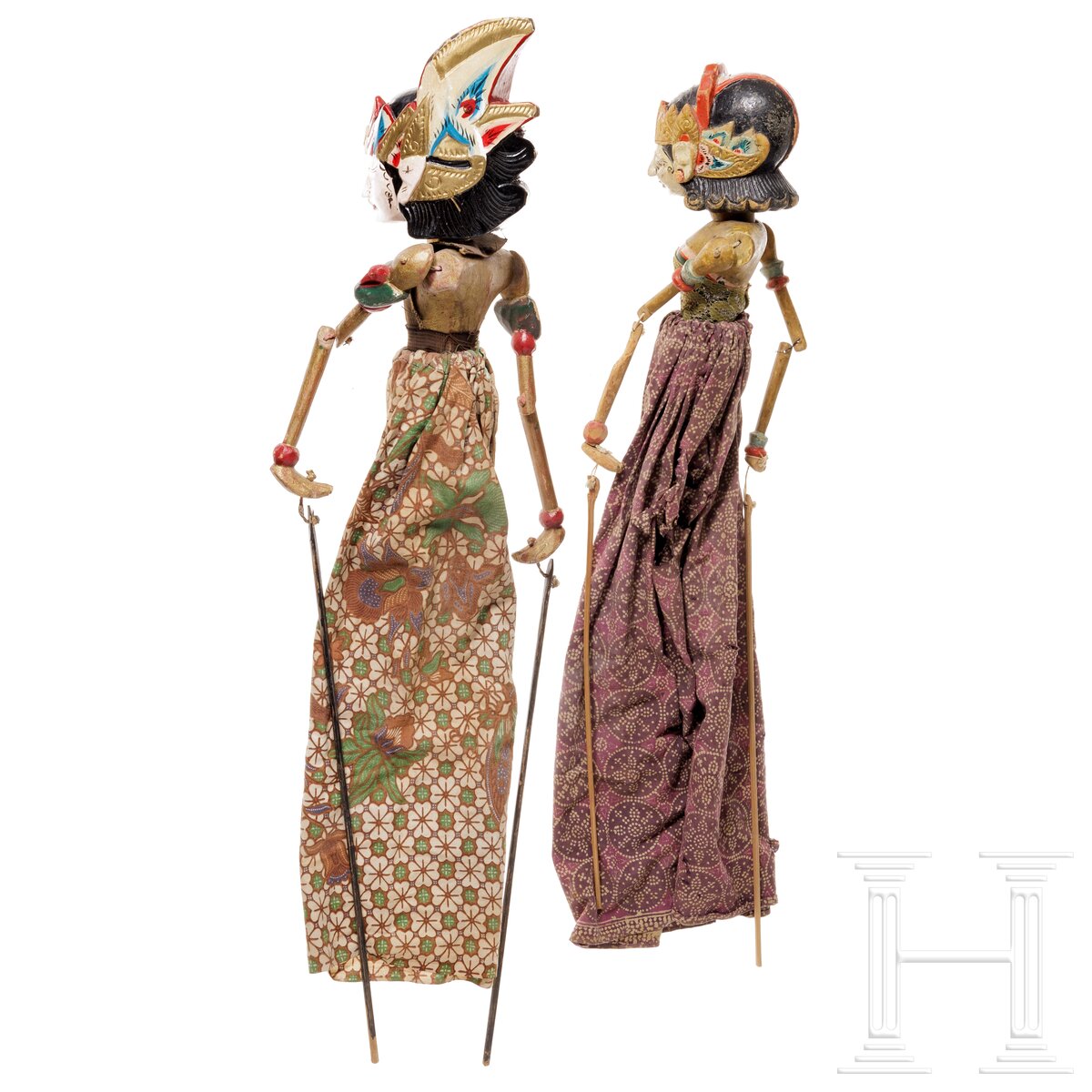 Zwei Wayang-Golek-Marionetten, Indonesien, Mitte 20. Jhdt. - Image 2 of 3