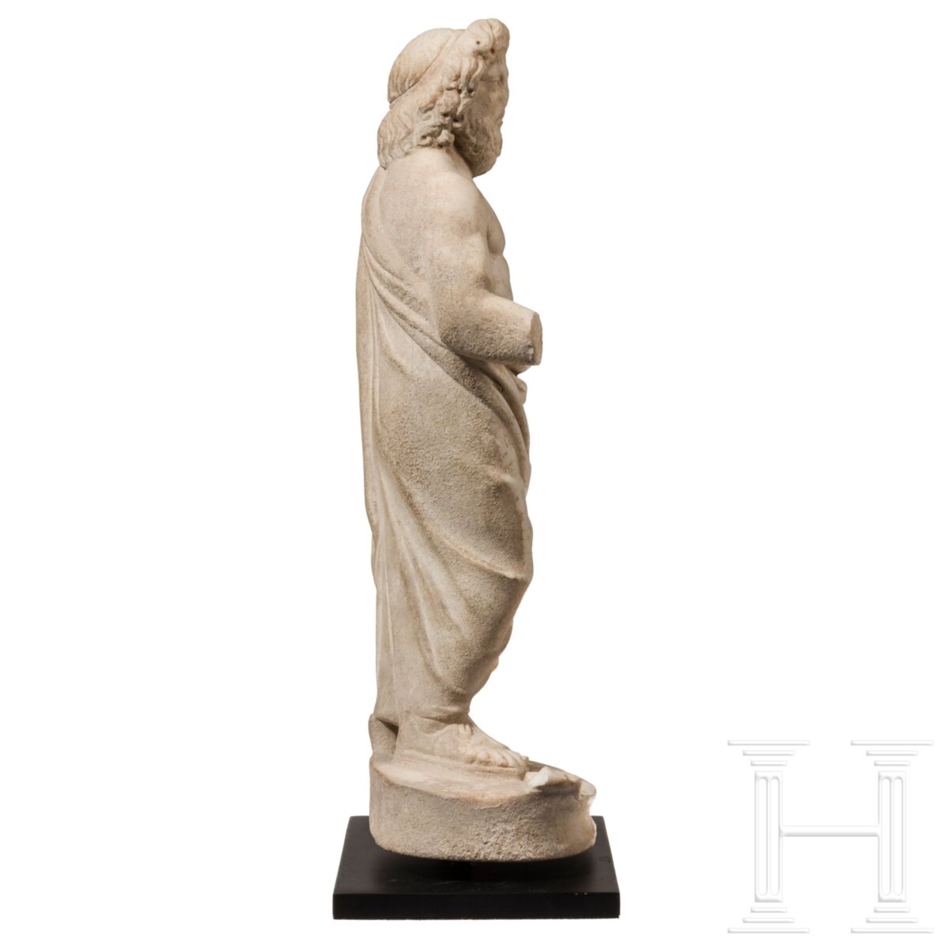 Marmorstatuette des Asklepios, provinzialrömisch, 1. - 2. Jhdt. n. Chr. - Bild 6 aus 12