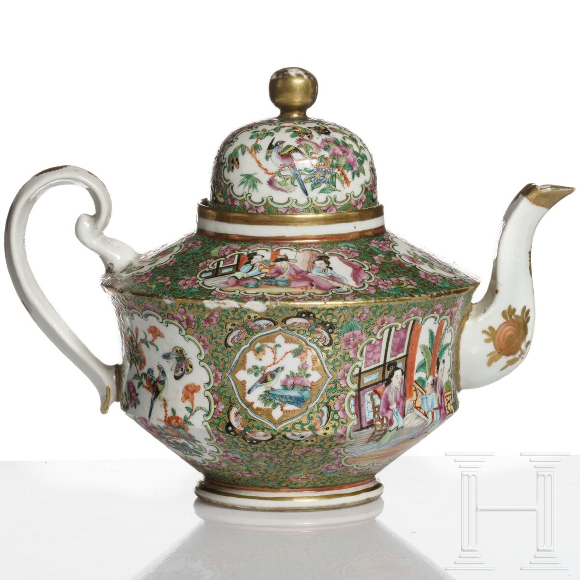Famille-Rose-Teekanne, China, späte Qing-Dynastie, Ende 19. Jhdt.  - Bild 4 aus 7