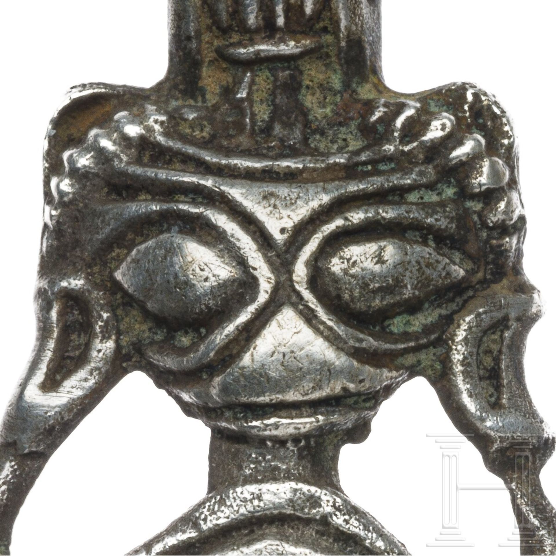 Silberanhänger mit Tierkopf und Flechtband im Borrestil, wikingisch, 10. Jhdt. - Bild 4 aus 4