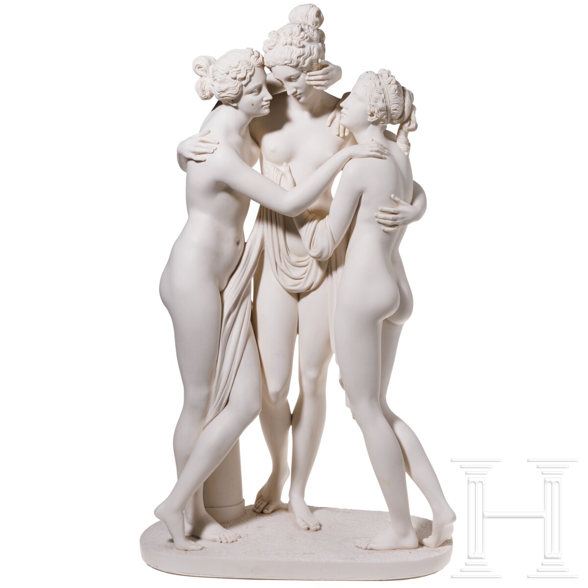 Skulptur "Drei Grazien" nach Antonio Canova, 20. Jhdt.