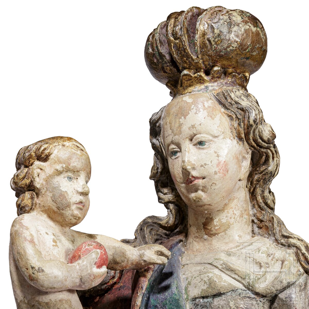 Große Mondsichel-Madonna mit Kind, 18. Jhdt. - Image 2 of 4