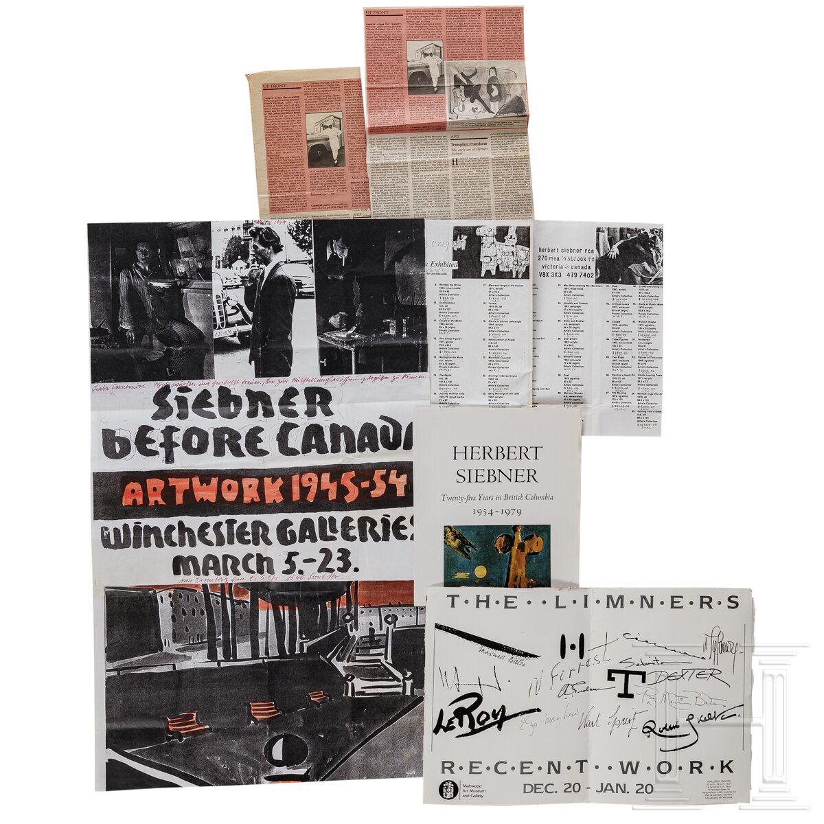 Herbert Siebner (1925 - 2003) - Ausstellungsplakate, Drucke, persönliche Briefe und Fotos des Künstl - Image 2 of 3