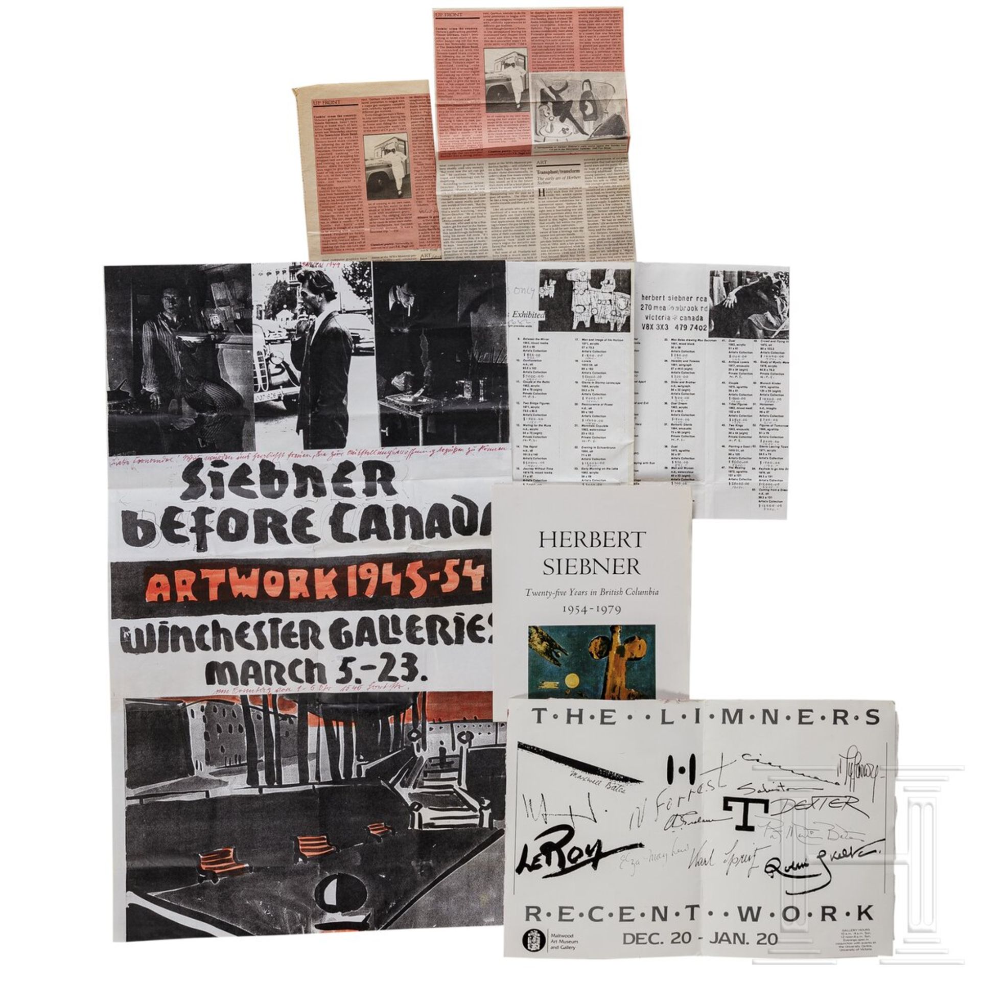 Herbert Siebner (1925 - 2003) - Ausstellungsplakate, Drucke, persönliche Briefe und Fotos des Künstl - Bild 2 aus 3
