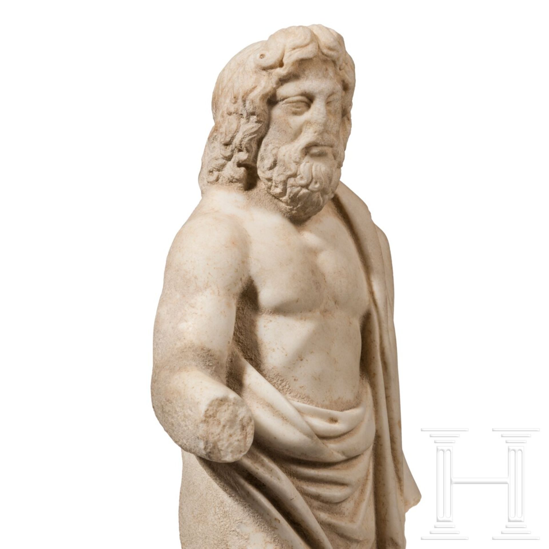 Marmorstatuette des Asklepios, provinzialrömisch, 1. - 2. Jhdt. n. Chr. - Bild 8 aus 12