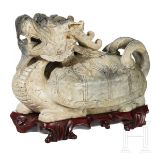 Drachenschildkröte aus Jade, China, wohl 20. Jhdt.