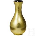 Blattvergoldete Designer-Vase, Paris, 1980er Jahre