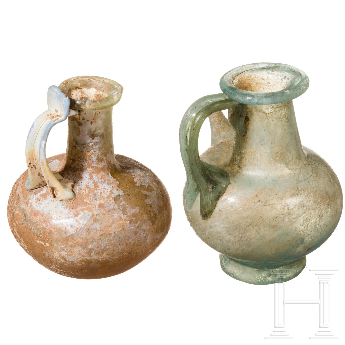 Zwei Glaskännchen, römisch, 2. Jhdt. n. Chr. - Image 2 of 2