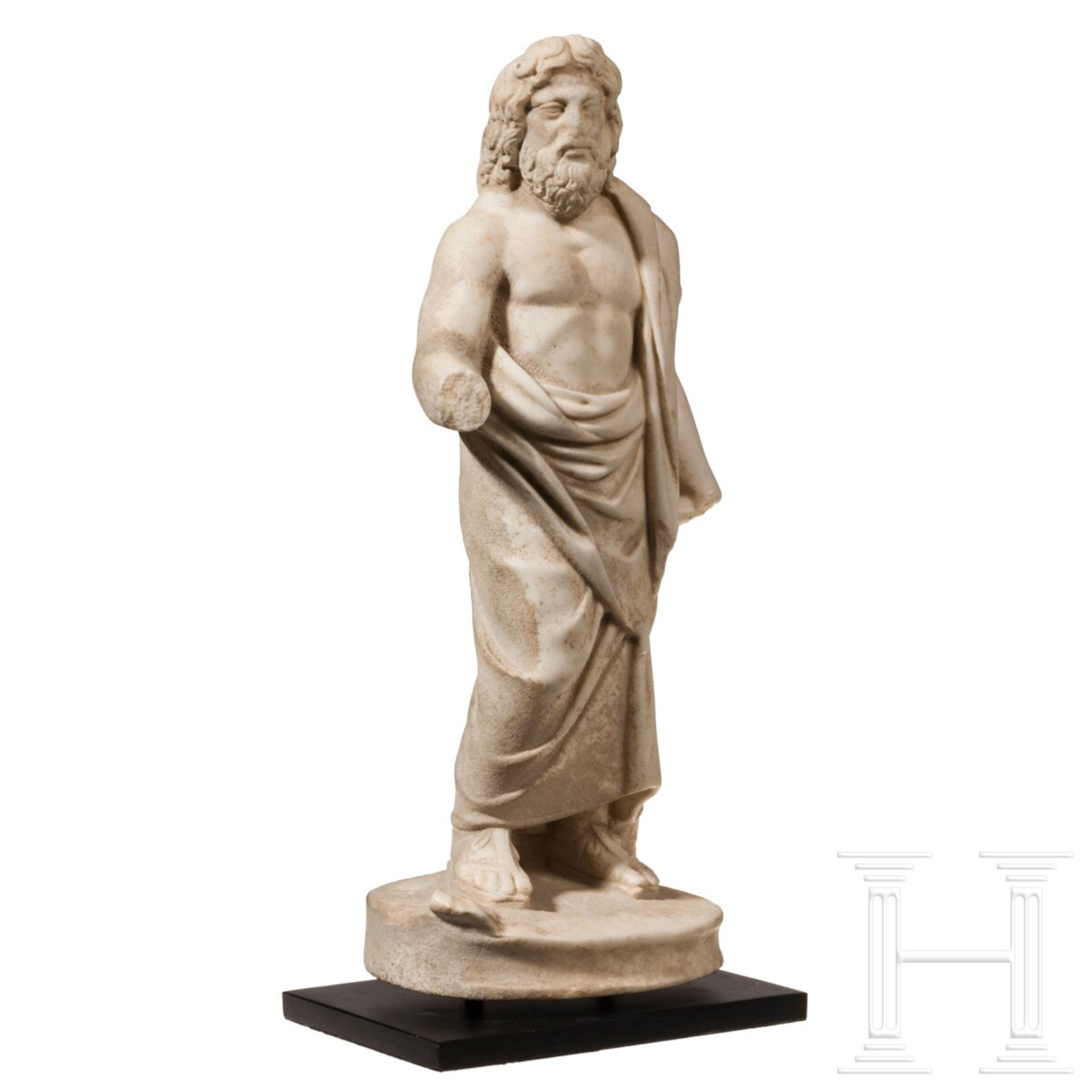 Marmorstatuette des Asklepios, provinzialrömisch, 1. - 2. Jhdt. n. Chr. - Bild 7 aus 12