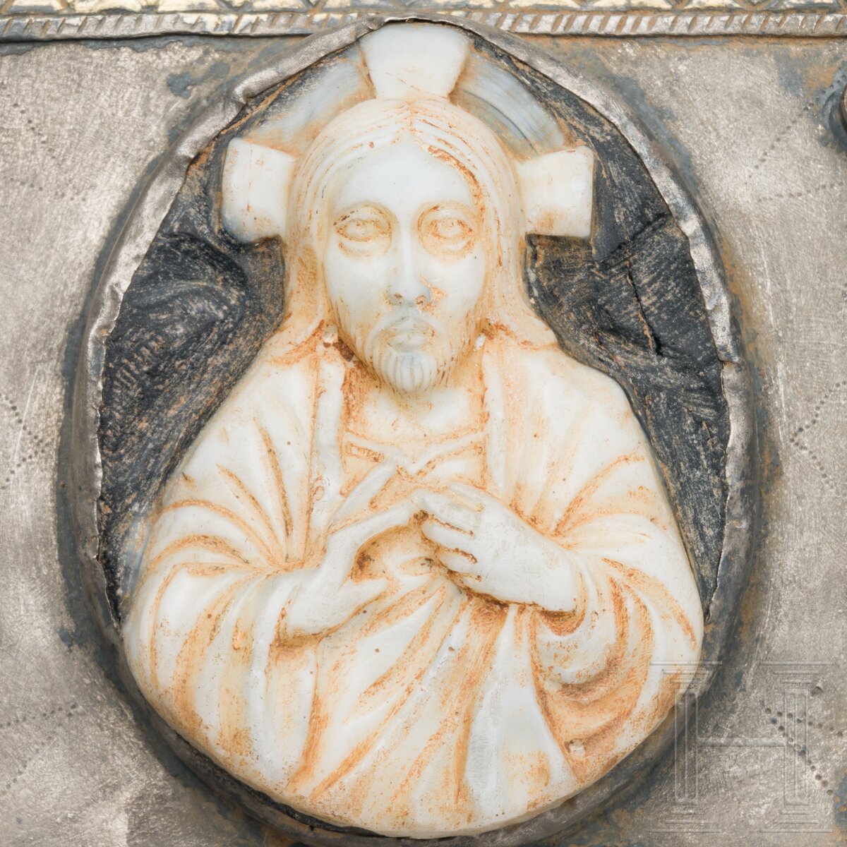 Deckel eines Silberreliquiars mit Christus-Kameo, frühbyzantinisch, 2. Hälfte 5. - frühes 6. Jhdt. - Image 7 of 7