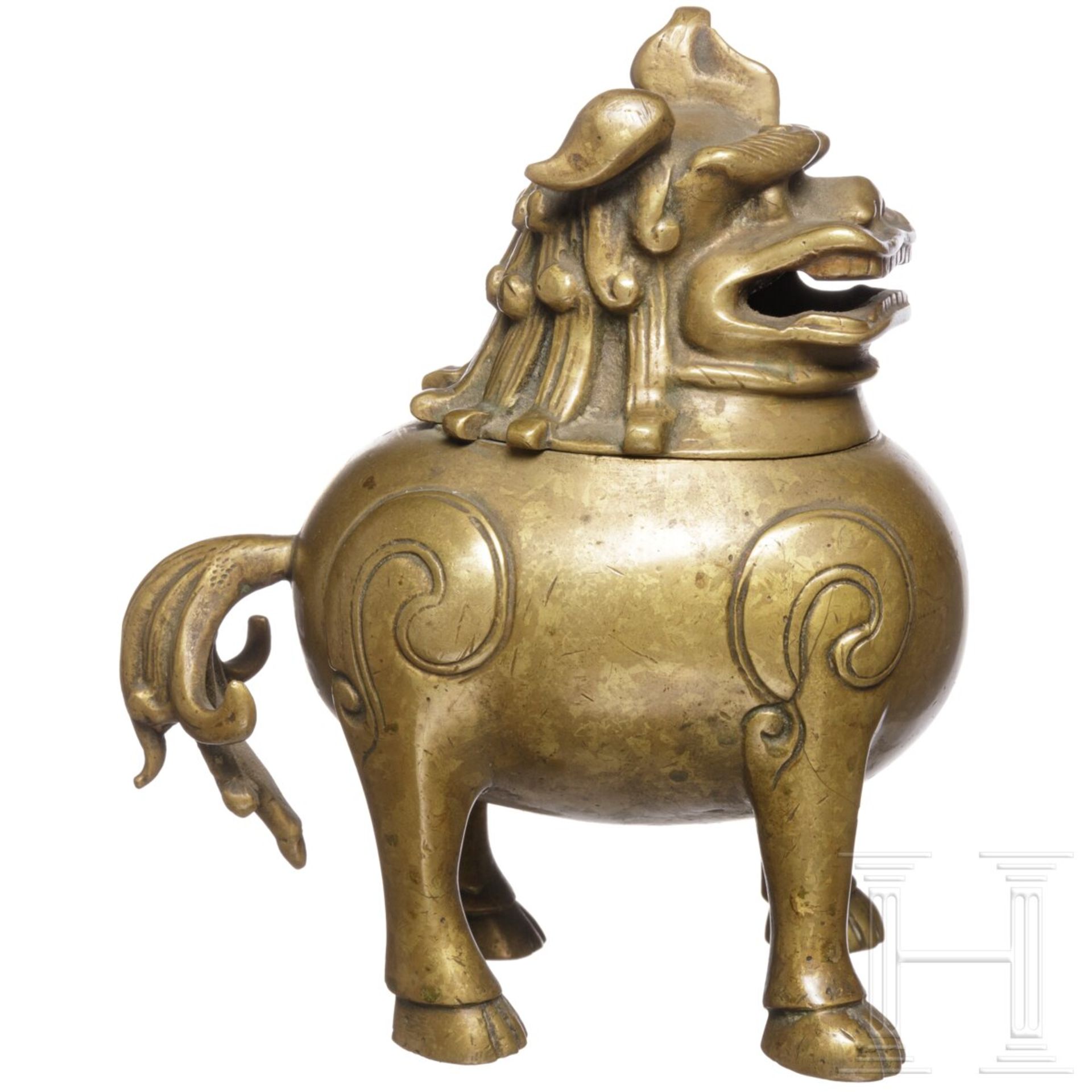 Bronzegefäß in Form eines Fo-Hundes, China, 1. Hälfte 20. Jhdt.  - Bild 4 aus 6