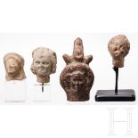 Vier hellenistische Köpfchen, 3. - 1. Jhdt. v. Chr.