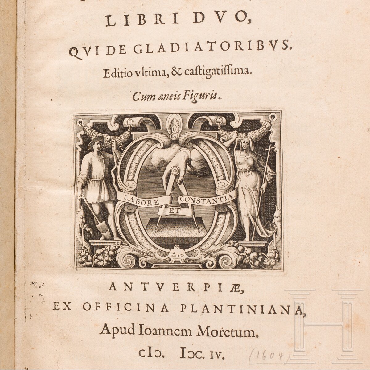 Iustus Lipsius, "Saturnalium Sermonum Libri Duo, Qui de Gladiatoribus", Antwerpen, 1604 - Image 5 of 5