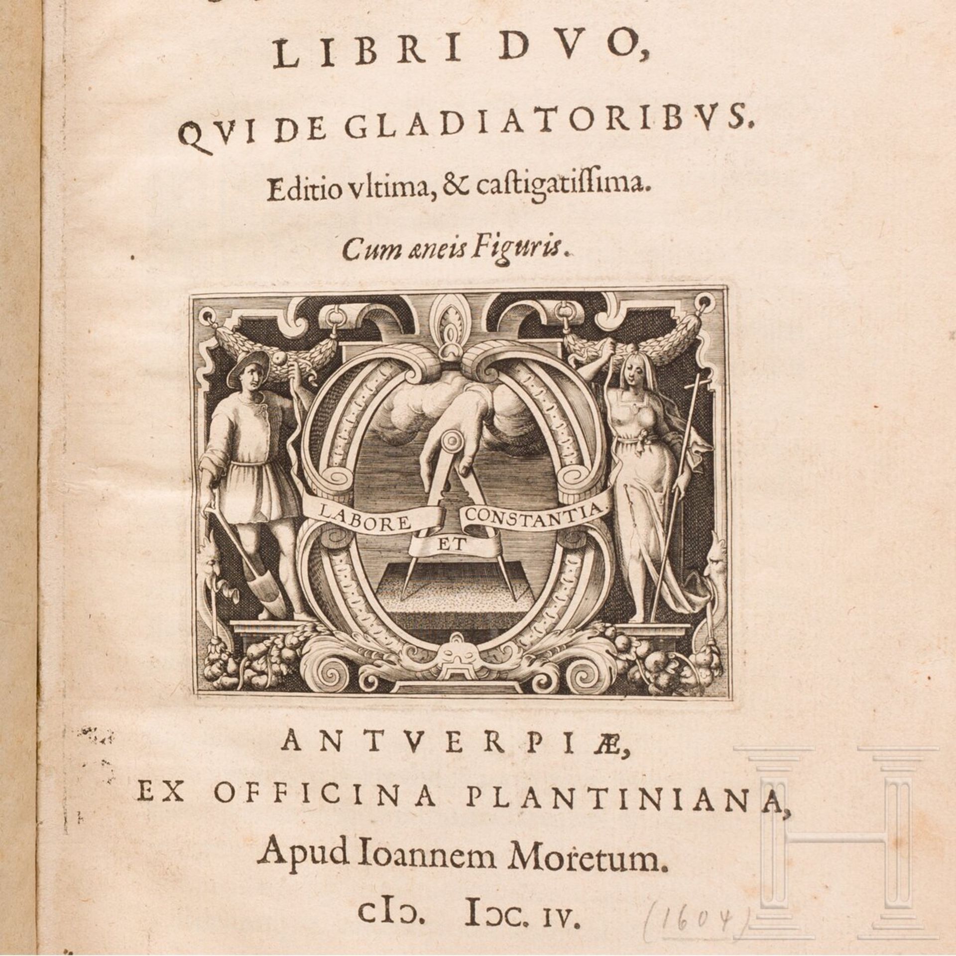 Iustus Lipsius, "Saturnalium Sermonum Libri Duo, Qui de Gladiatoribus", Antwerpen, 1604 - Bild 5 aus 5
