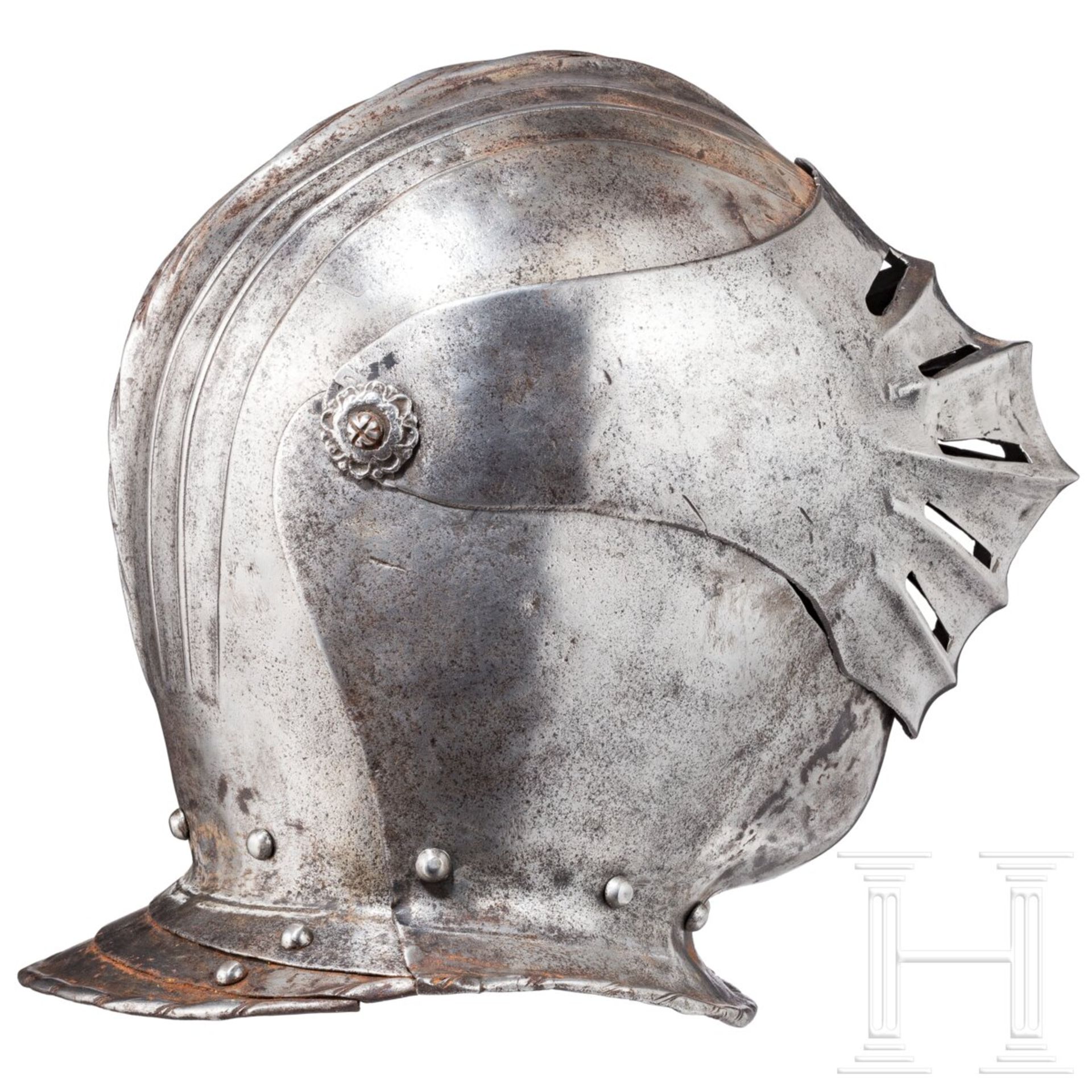 Geschlossener Helm, Sammleranfertigung im Stil des frühen 16. Jhdts. - Image 3 of 6
