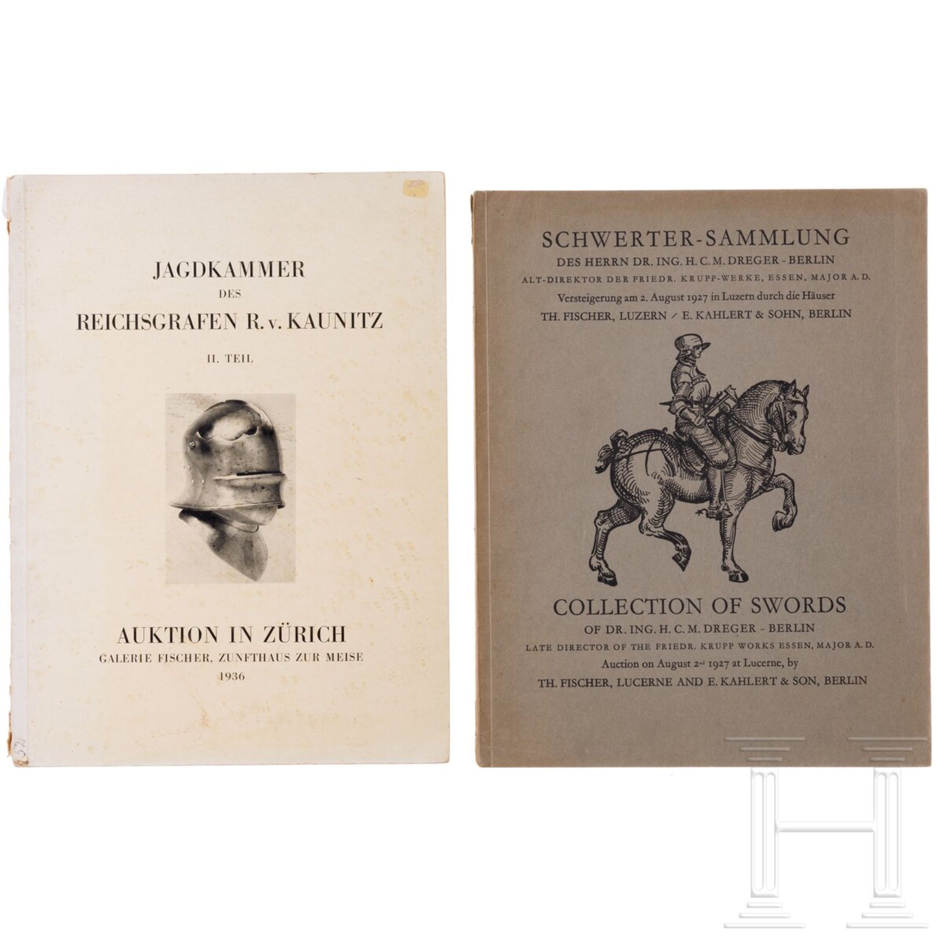 Zwei Auktionskataloge der Galerie Fischer, 1927 und 1936