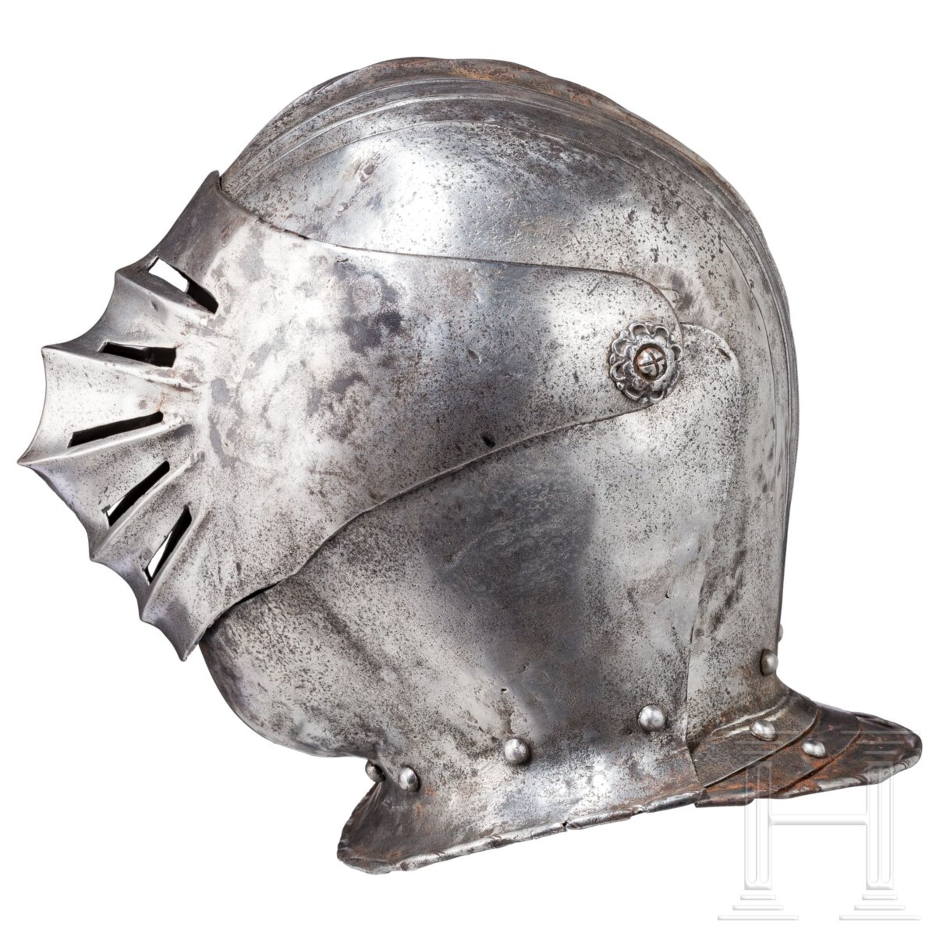 Geschlossener Helm, Sammleranfertigung im Stil des frühen 16. Jhdts. - Image 2 of 6