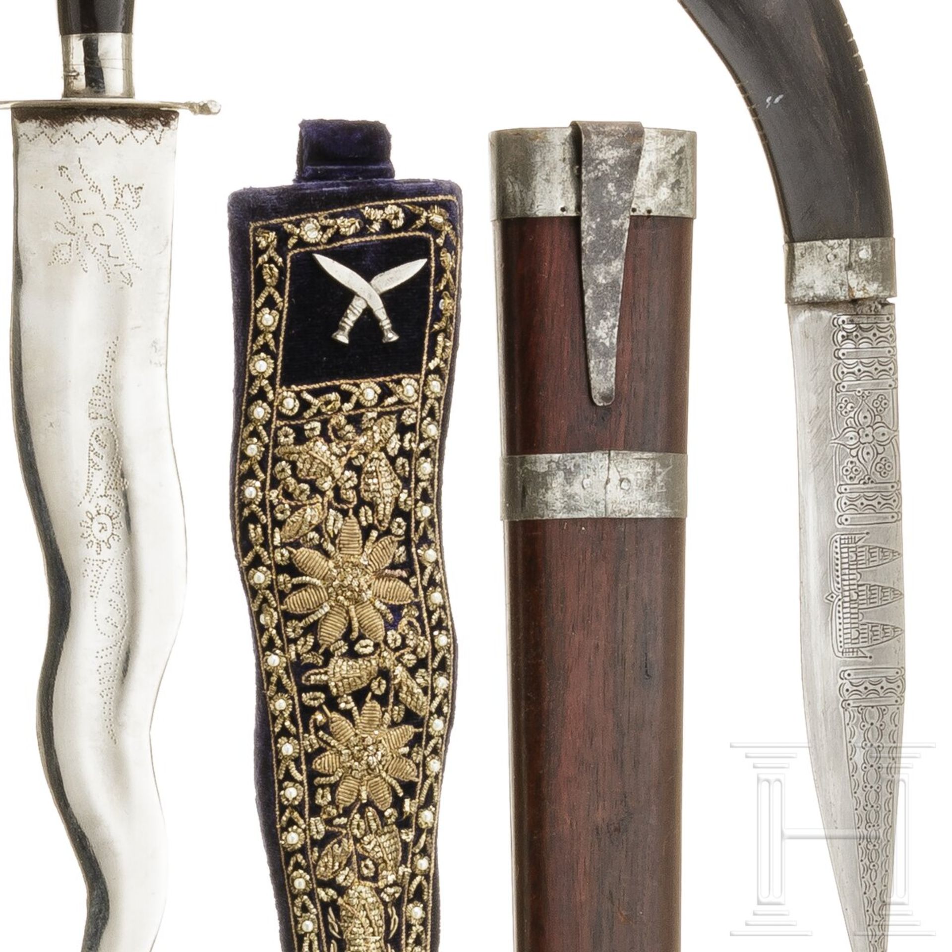 Zehn Messer, überwiegend orientalisch bzw. asiatisch, um 1900 - Bild 3 aus 4
