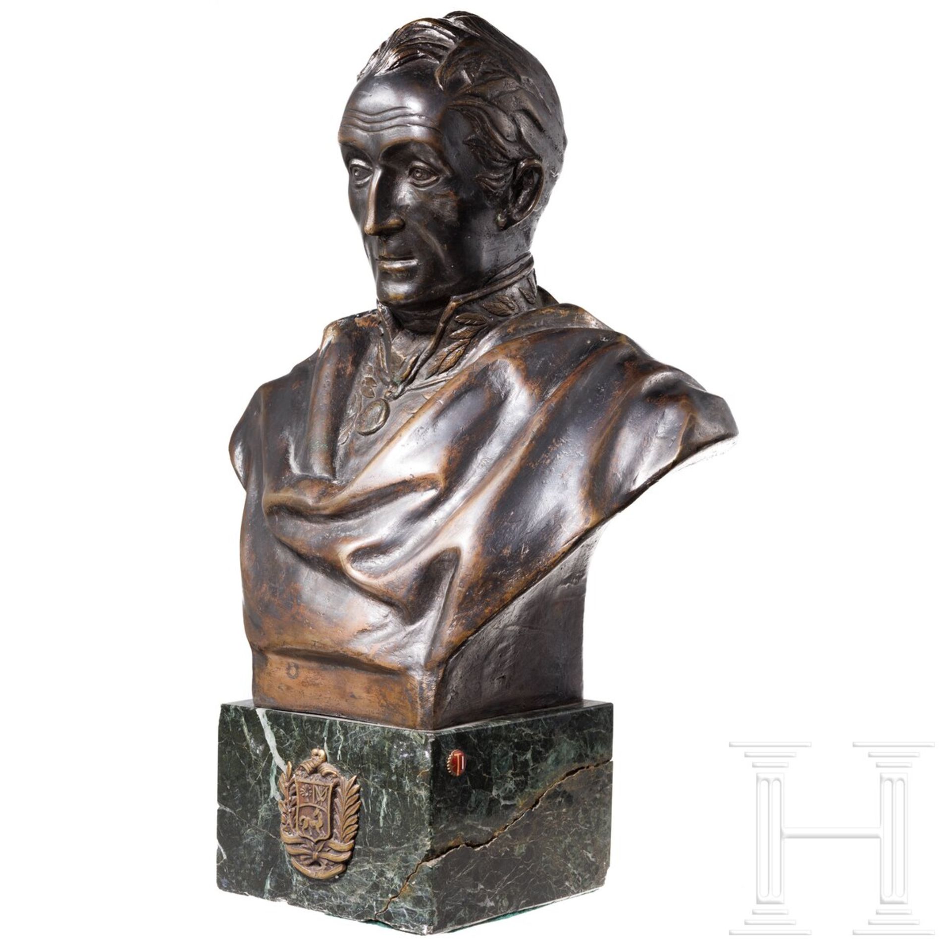 Simón Bolívar (1830 - 1830) - Bronzebüste, 20. Jhdt.  - Bild 2 aus 4
