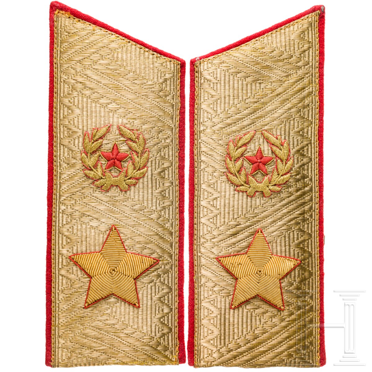 Ein Paar Schulterstücke zur Paradeuniform eines Generals der Armee, Sowjetunion, ab 1989