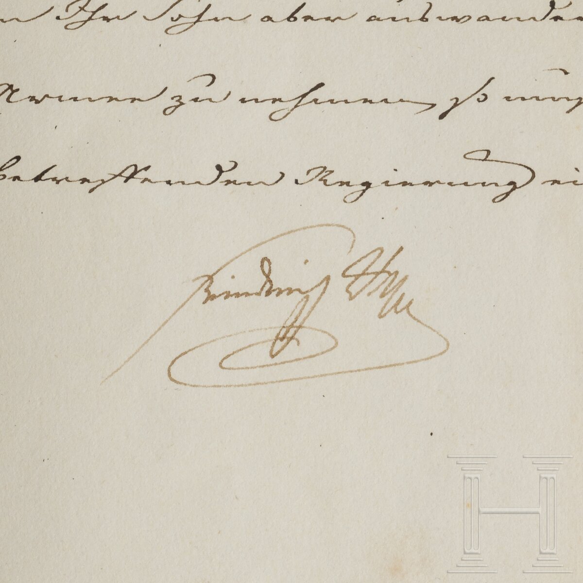 König Friedrich Wilhelm III. von Preußen - Autograph, datiert 4.3.1829 - Image 3 of 3