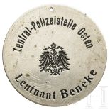 Ausweismarke der Zentral-Polizeistelle Osten