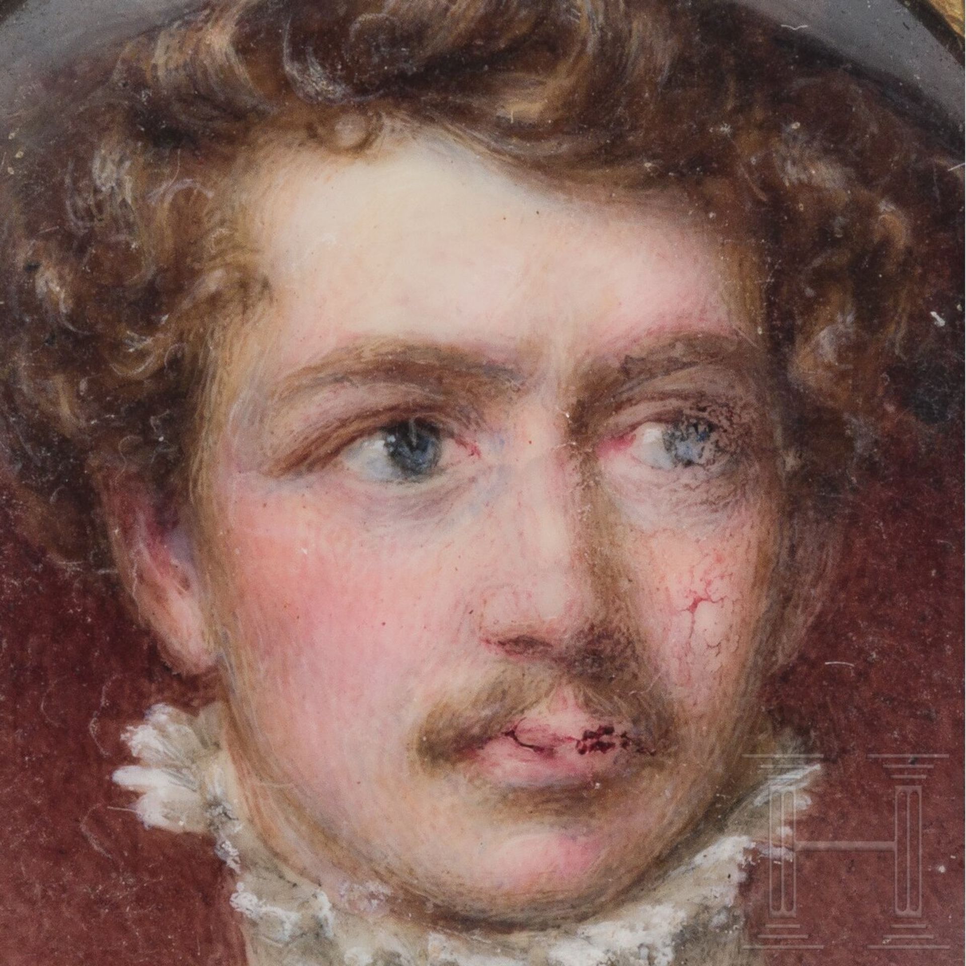 Ludwig I. als Kronprinz - Portraitmedaillon, 1. Drittel 19. Jhdt. - Bild 3 aus 3