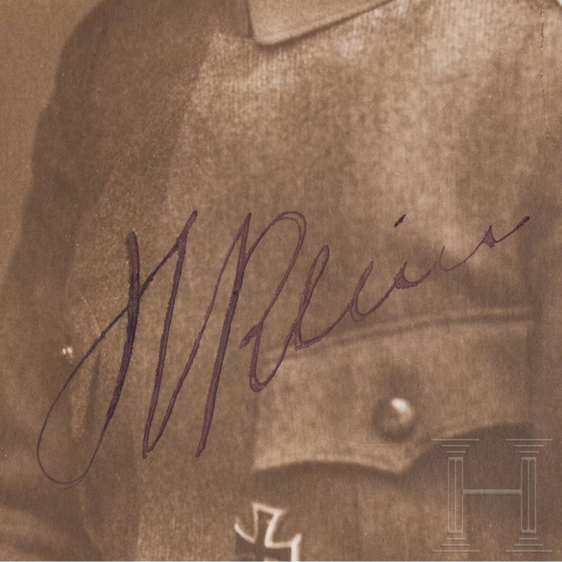 Leutnant Hans Klein (1891 - 1944) - eigenhändig signierte Sanke-Postkarte Nr. "514" - Image 3 of 3