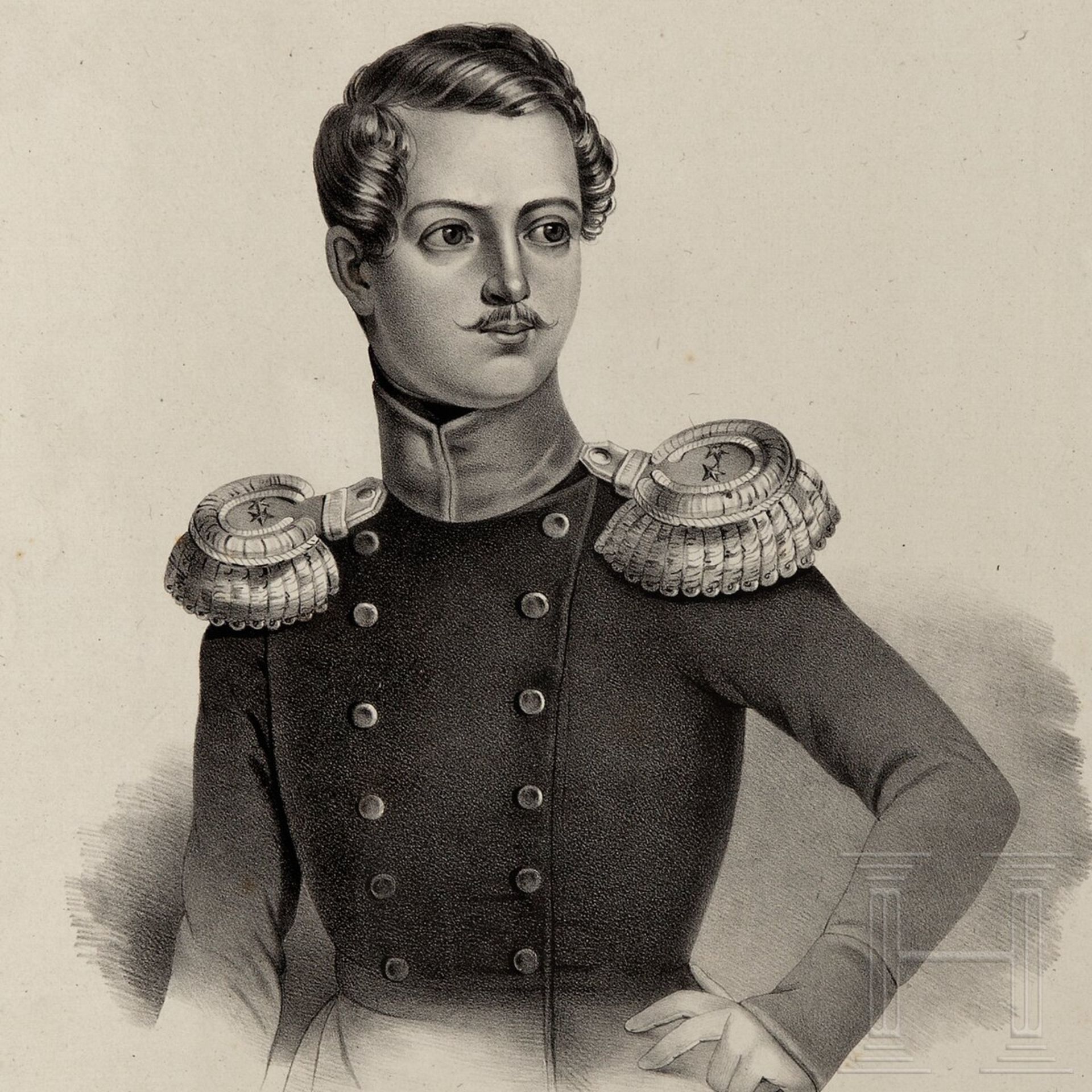 Portrait von Großfürst Alexander Nikolaevitch - Thronfolger von Russland, Russland, um 1840 - Bild 2 aus 2