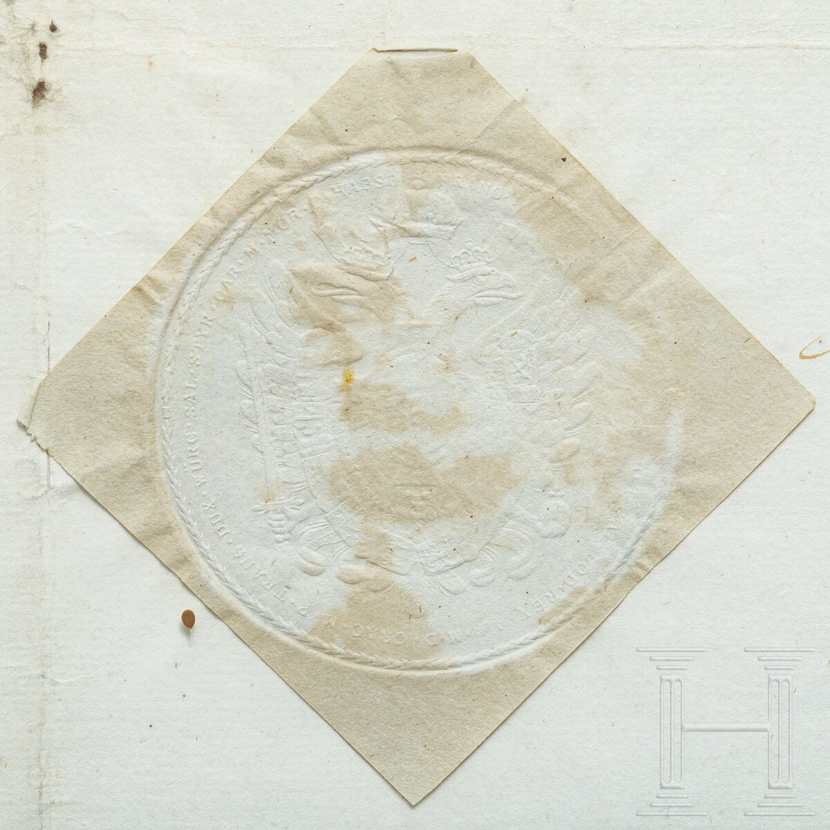 Urkunde für den Grafen Wenzel von Klenau, Regierungszeit Kaiser Franz I. (1804 - 1835), und zwei Bro - Image 3 of 9