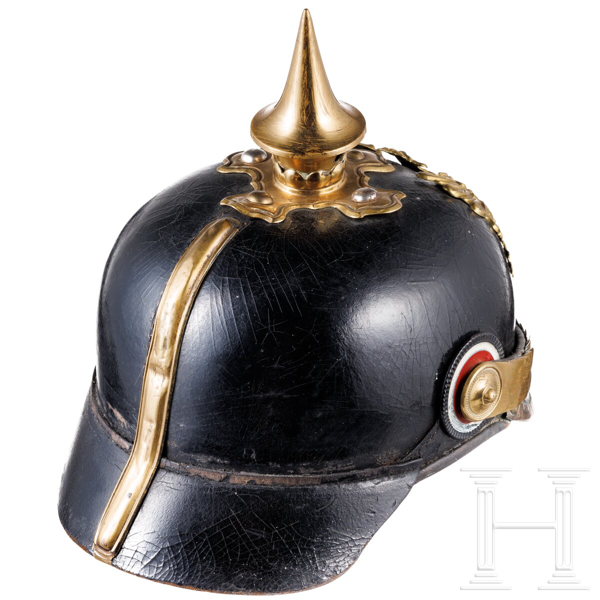 Helm, Helmkoffer und Paradebusch, um 1900 - Image 4 of 5