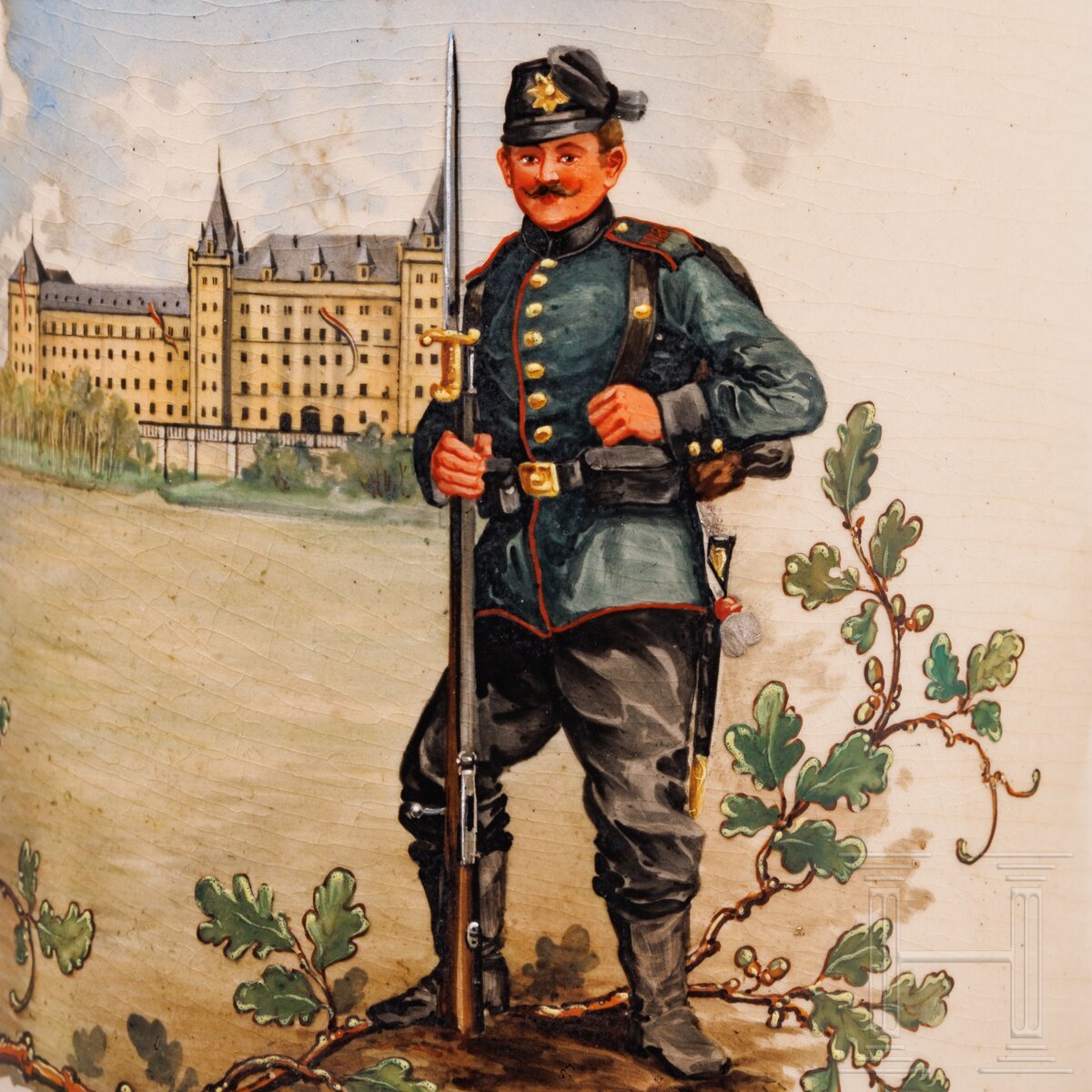 Königlich Sächsisches Schützen-Regiment "Prinz Georg" Nr. 108 - großer Geschenkkrug für Feldwebel Zö - Image 4 of 5