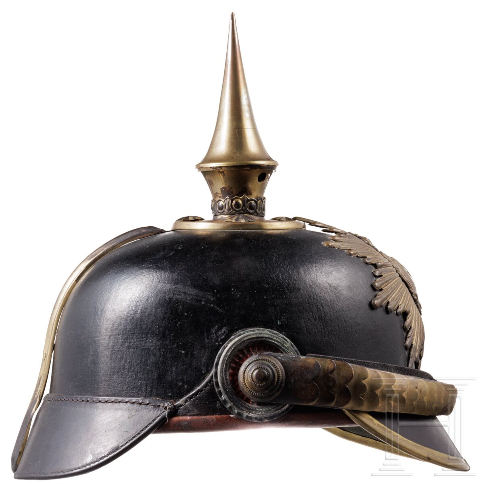 Helm für Offiziere der Infanterie, Sachsen, Trageweise um 1900 - Bild 2 aus 5