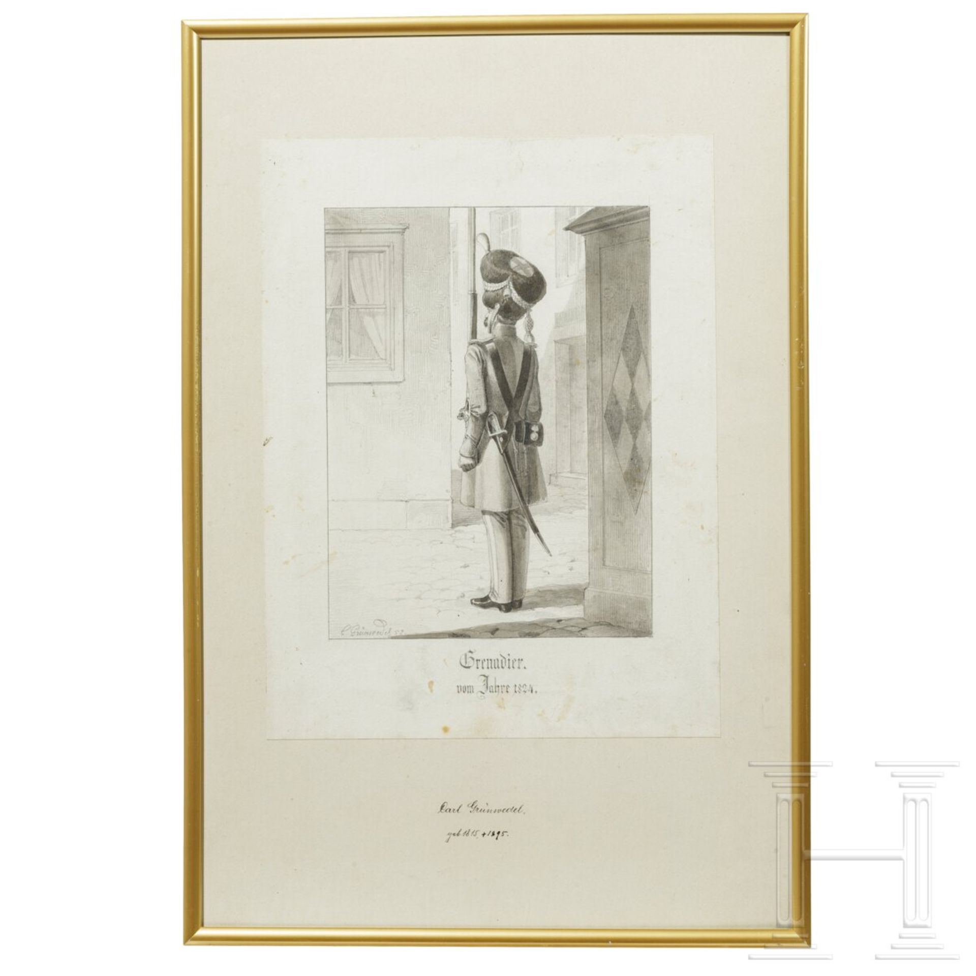 Karl Grünwedel - Grenadier aus dem Jahre 1824, deutsch, 1852