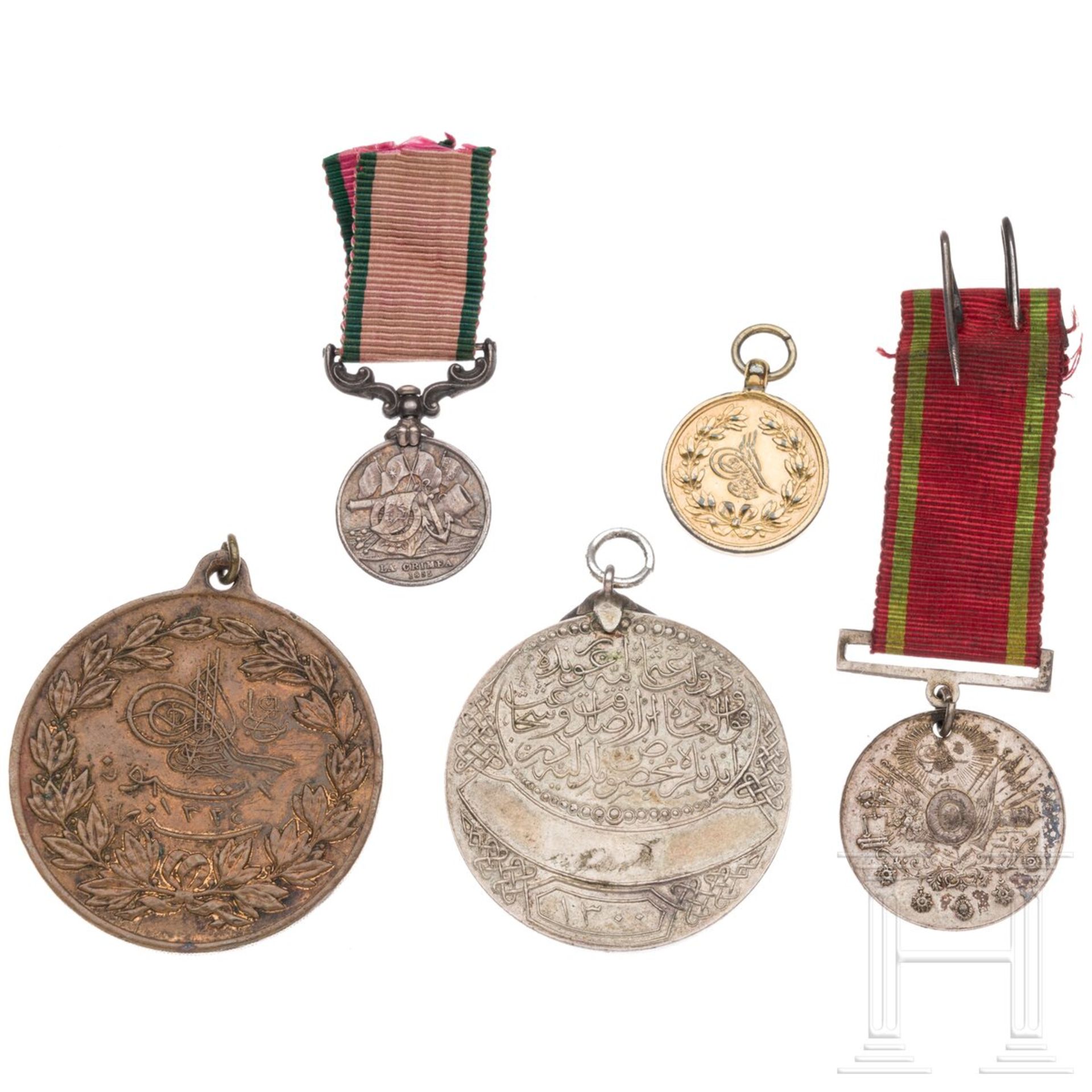 Fünf Medaillen, Türkei, 19./20. Jhdt. - Bild 2 aus 2