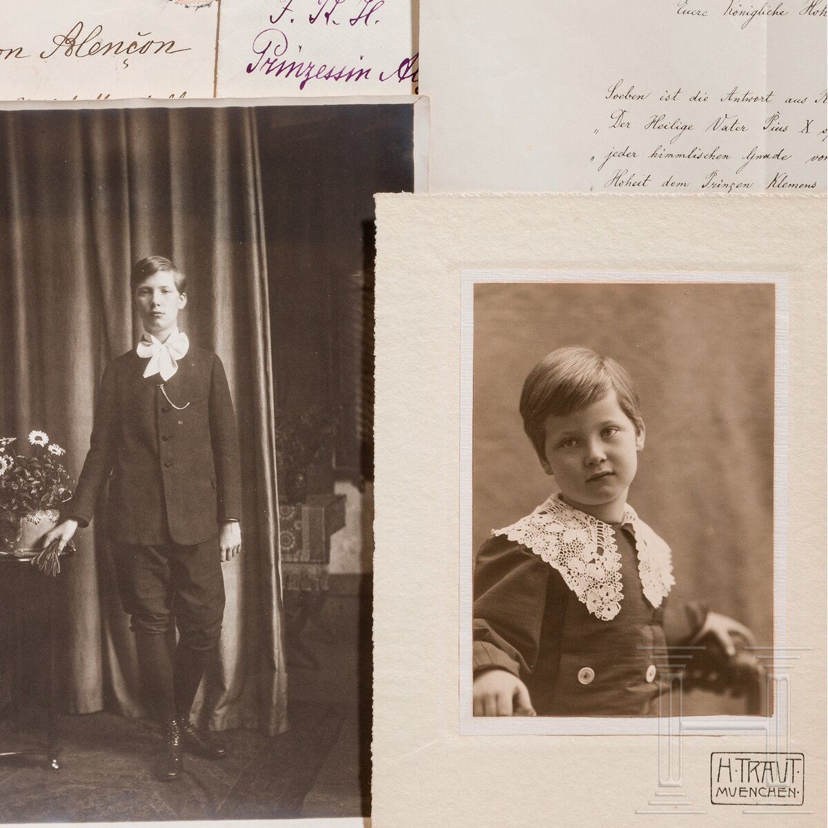 Prinz Alfons von Bayern (1862-1933) – vier eigenhändige Briefe 1892-1915 sowie drei Fotos des Prinze - Image 3 of 4