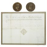Urkunde für den Grafen Wenzel von Klenau, Regierungszeit Kaiser Franz I. (1804 - 1835), und zwei Bro