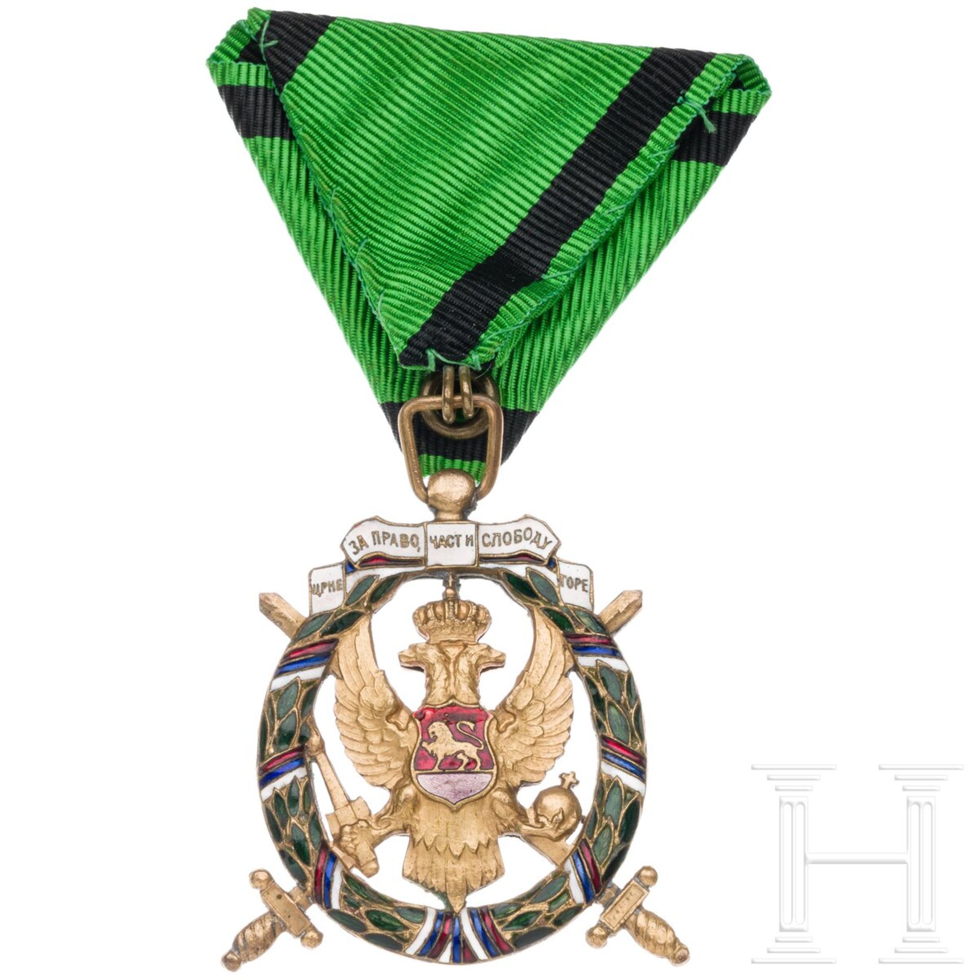 Medaille der grünen Truppen oder "Orden der Freiheit Montenegros", um 1920 - Image 2 of 4
