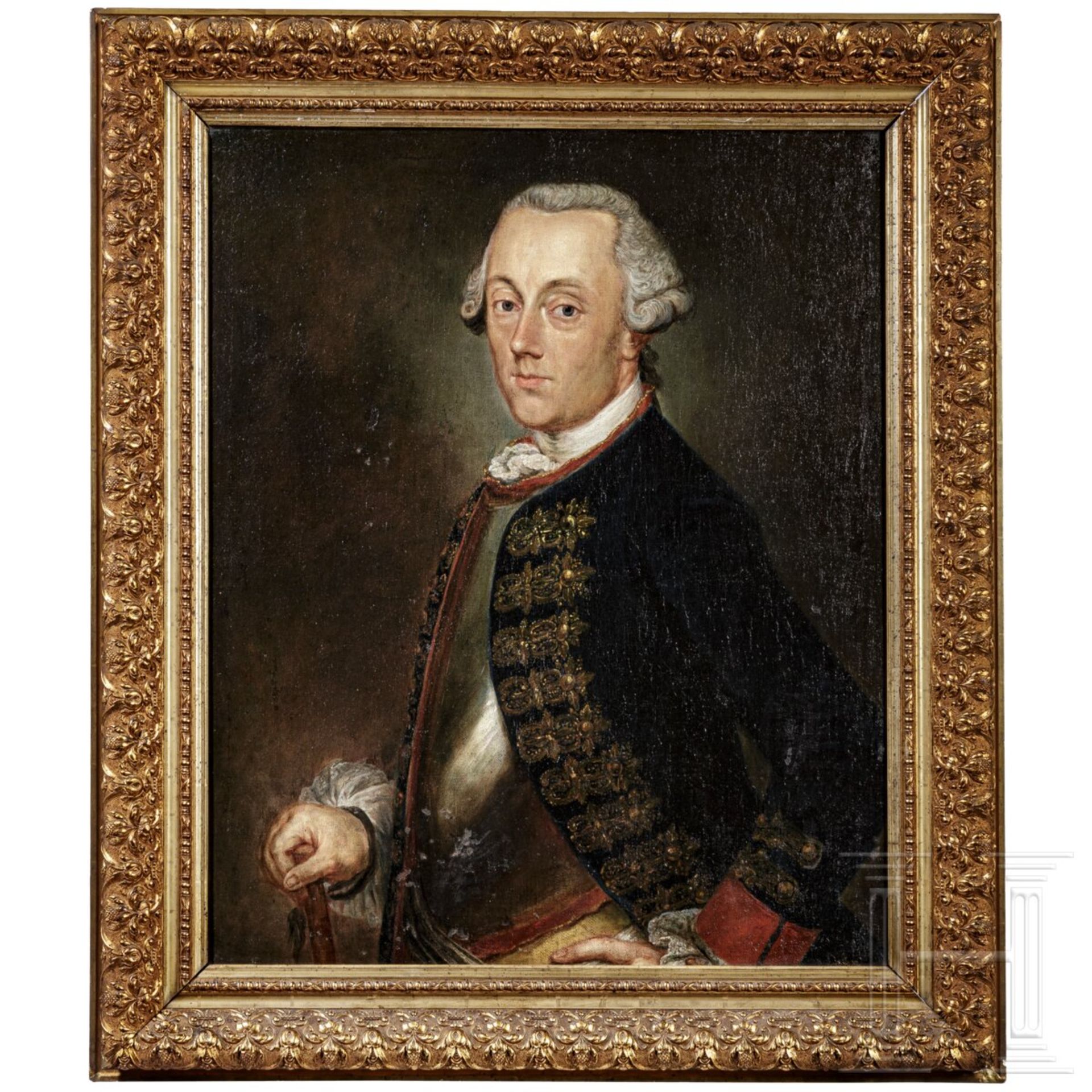 Hans von Tettenborn (1708 - 1779) - Portraitgemälde als preußischer Offizier, Mitte 18. Jhdt. - Image 2 of 5