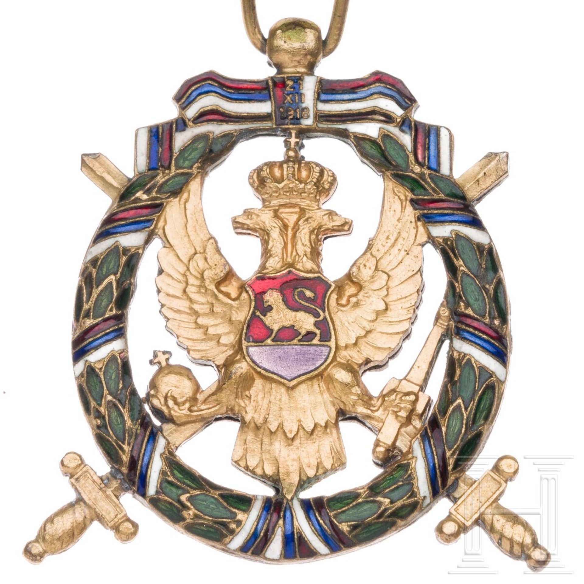 Medaille der grünen Truppen oder "Orden der Freiheit Montenegros", um 1920  - Bild 3 aus 4