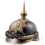 Helm für Offiziere der Infanterie, Sachsen, Trageweise um 1900