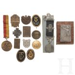 14 Abzeichen Deutscher Turnerbund, mit Turnvater-Jahn-Verleihungsmedaille, Medaille silber TVP Pforz