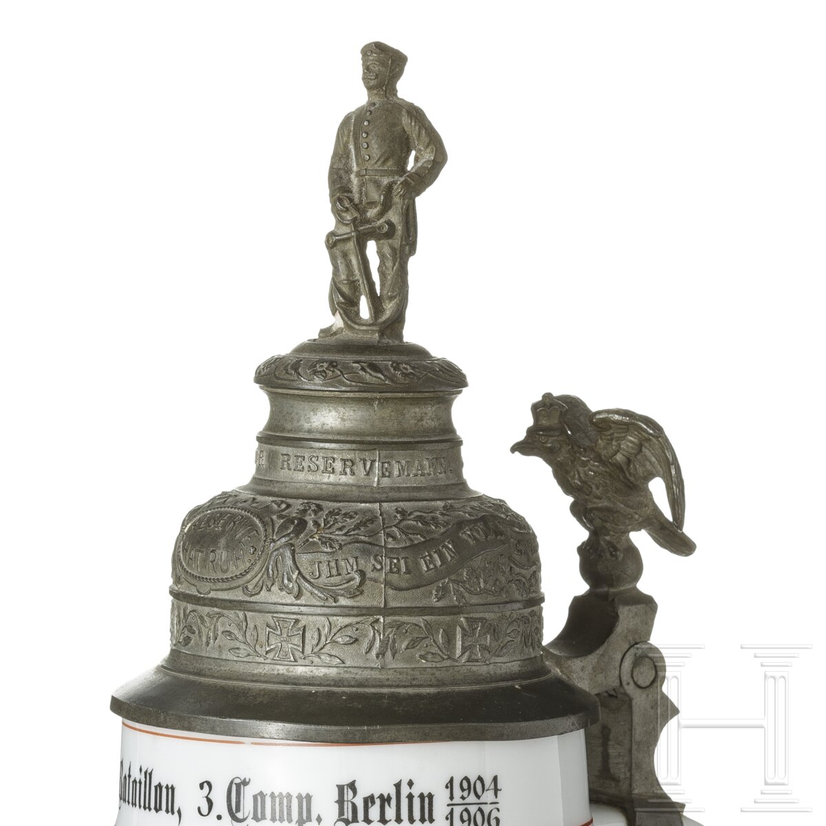 Reservistenkrug des Pioniers Delfs von der 3. Kompanie des Garde-Pionier-Bataillons, Berlin, 1904 - - Image 5 of 5