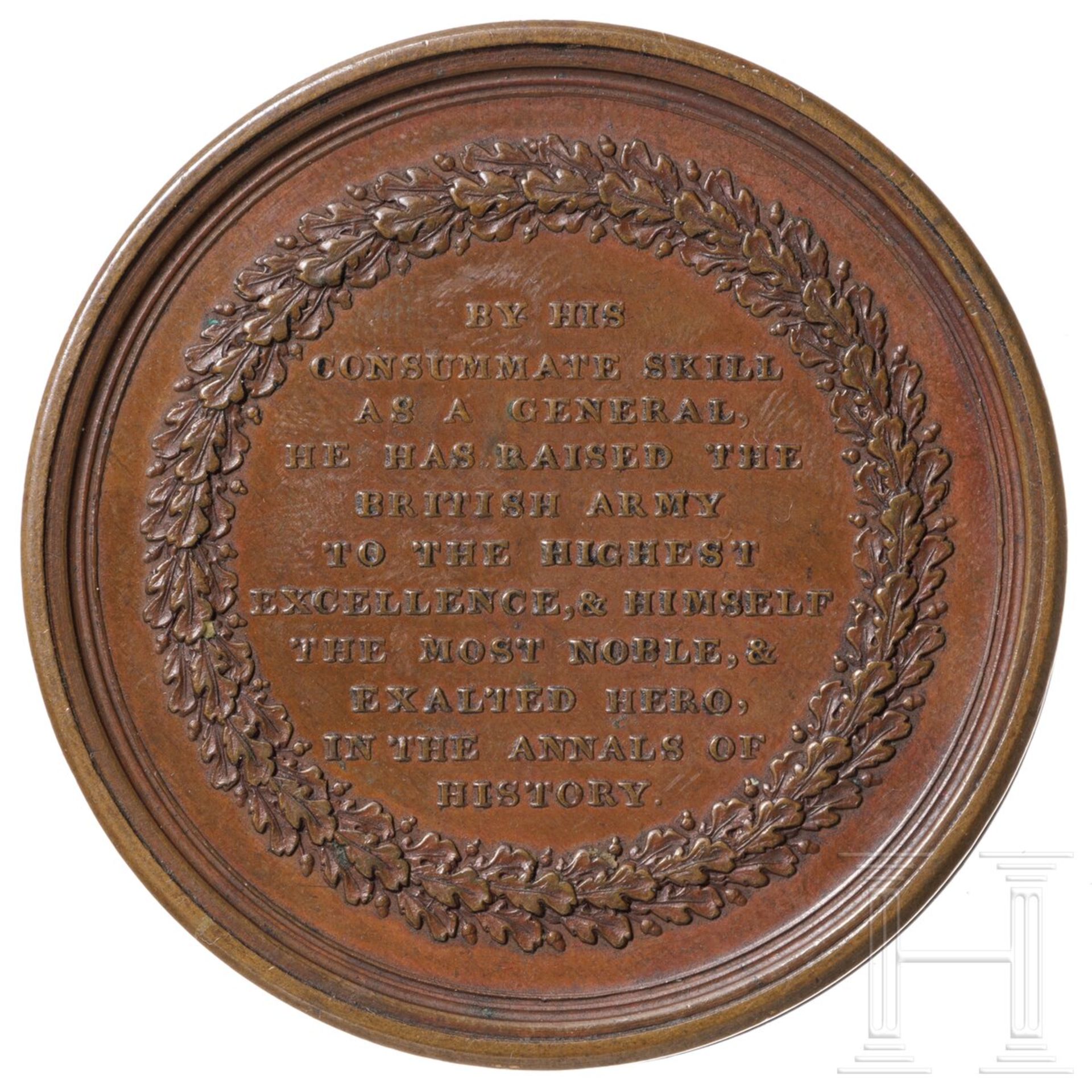 Schraubmedaille zum Gedenken an Wellington, um 1815 - Bild 3 aus 3