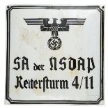 Haustafel "SA der NSDAP Reitersturm 4/11"